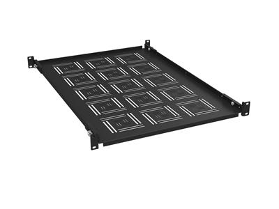 Solarix shelf 19" 1U 650mm fixed BK front and rear rail mounting UP-16-B