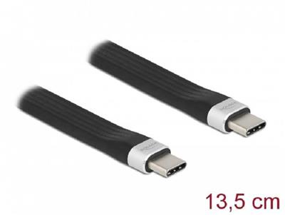 Delock USB 3.2 Gen 2, FPC flat ribbon cable, USB Type-C™ to USB Type-C™, 13.5 cm, PD 3 A E-Marker