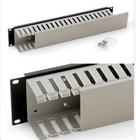 TRITON 19 cable management panel 2U one-sided plastic strip, gray-black = corresponds to the picture!