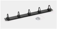 TRITON 19 cable management panel 1U 5x plastic handle, black