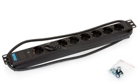 TRITON 19  Distribution Panel 8x230V DIN - 2m, Indicator Light, Black