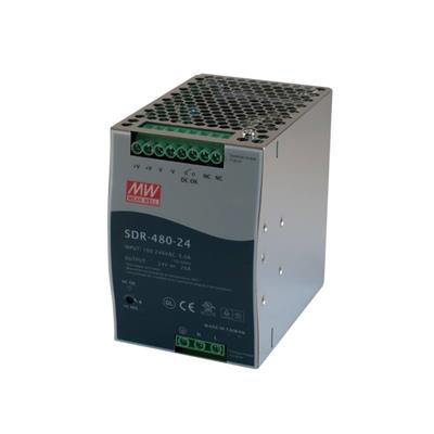 MEAN WELL SDR-480-24, DIN rail power supply, 24V, 480W