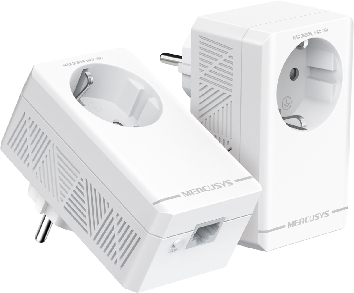 MERCUSYS MP500P KIT -  AV1000 Gigabit Passthrough Powerline Starter Kit