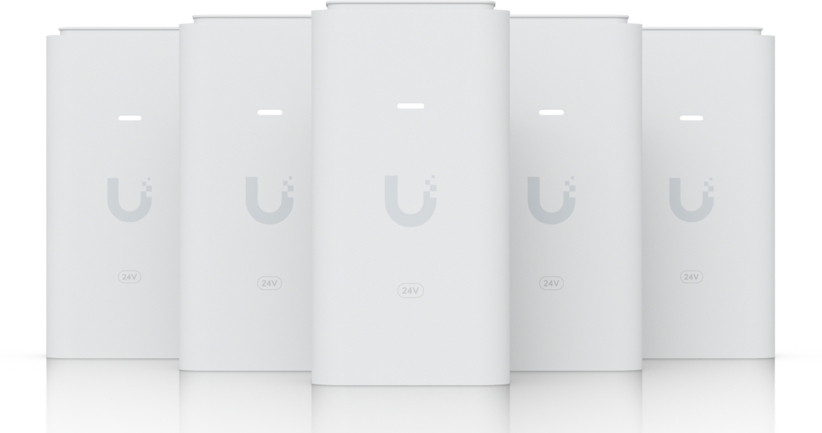 Ubiquiti 2.5G passive PoE injector, 24V, 12W, 5-pack