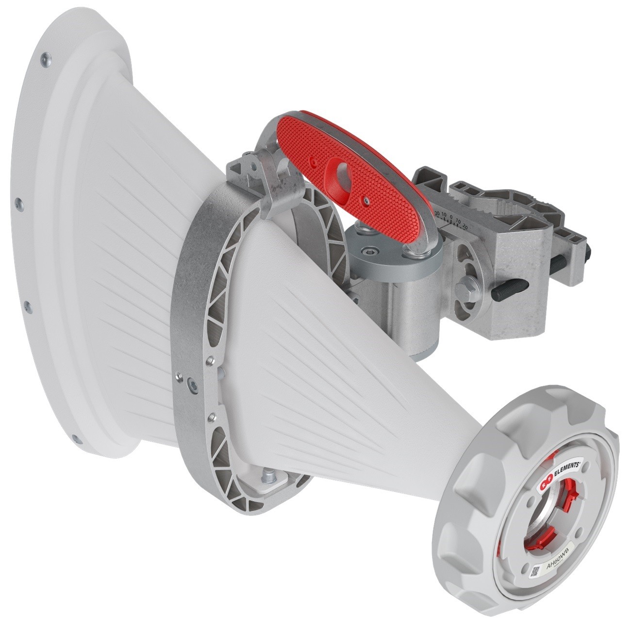 RF elements Asymmetrical Horn Wideband Antenna, 5/6GHz, 17dBi, 60°