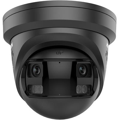 Hikvision IP turret hybrid camera DS-2CD2387G3P-LIS2UY/SL(180°)/BLACK, 8MP, LED/IR 30m, ColorVu
