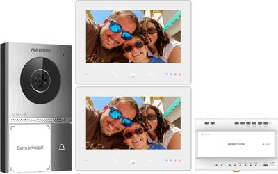 Hikvision DS-KIS705EY/2Monitors Complete Kit - 2x Monitor+Door Station+Power Supply, 2-wire