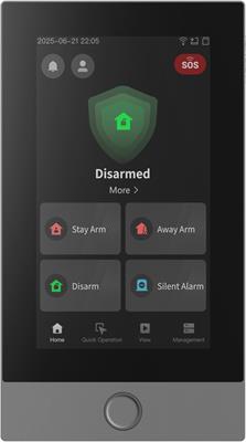 Hikvision DS-PK670W/Black, AX HYBRID PRO touchscreen keypad, black