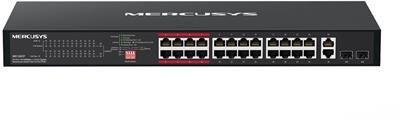 MERCUSYS MS126CP, Gigabit rackmount switch with 24-port PoE+