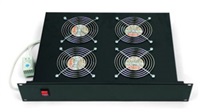 TRITON 19 fan unit, 4 vent.-230V / 140W, thermostat., Black, between components